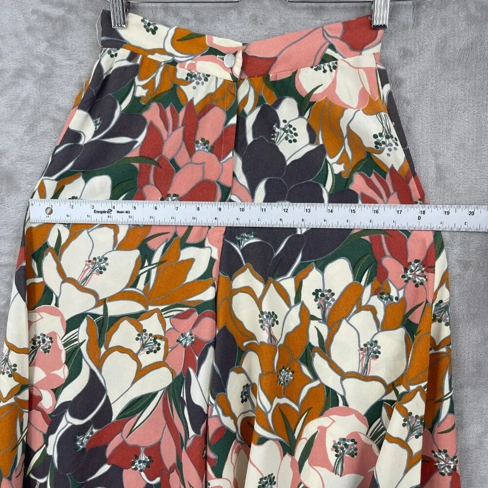 Justin McCarty Vintage Floral Print Super Wide Leg 70s Palazzo Pants - Picture 14 of 16